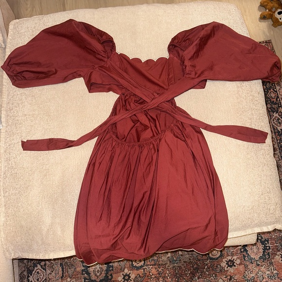 Anthropologie maroon open back dress - Picture 5 of 5